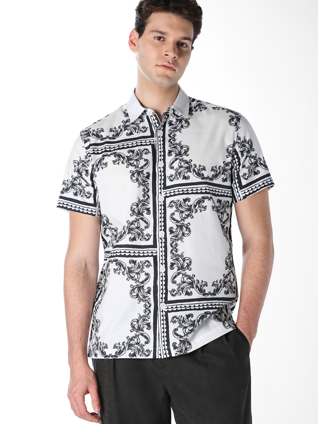 White Printed Shirt
