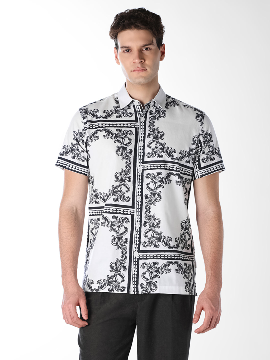 White Printed Shirt
