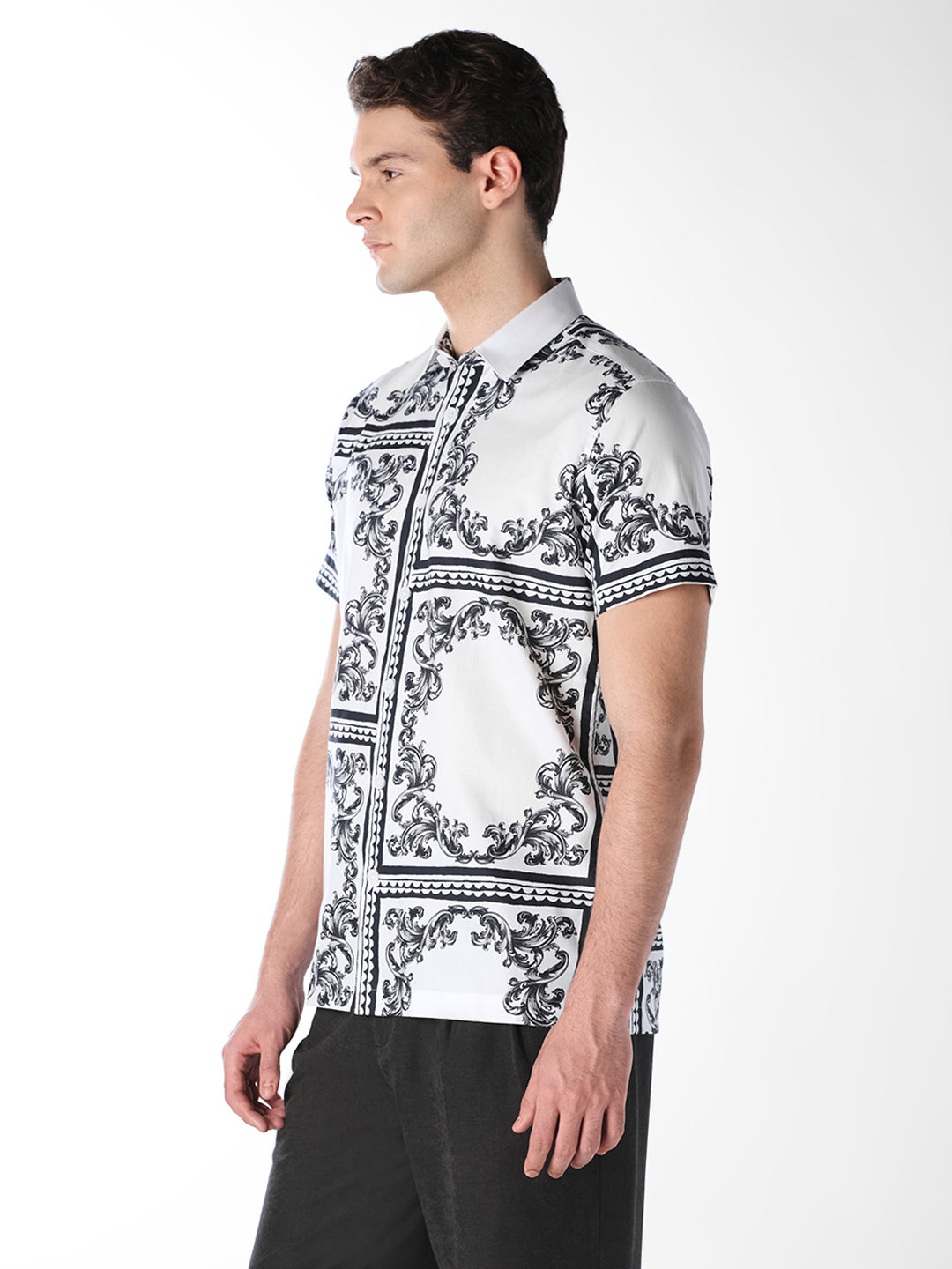 White Printed Shirt