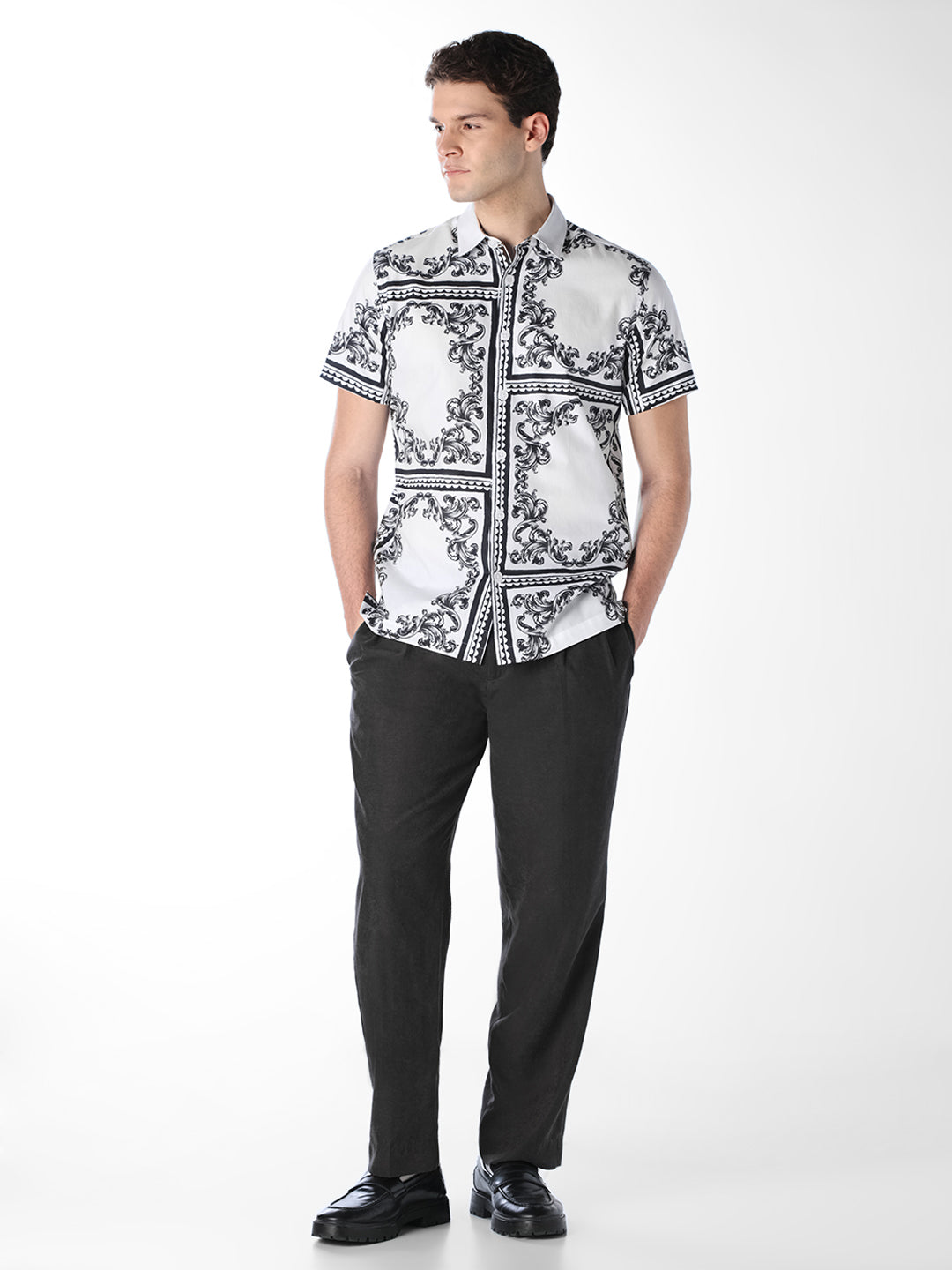 White Printed Shirt