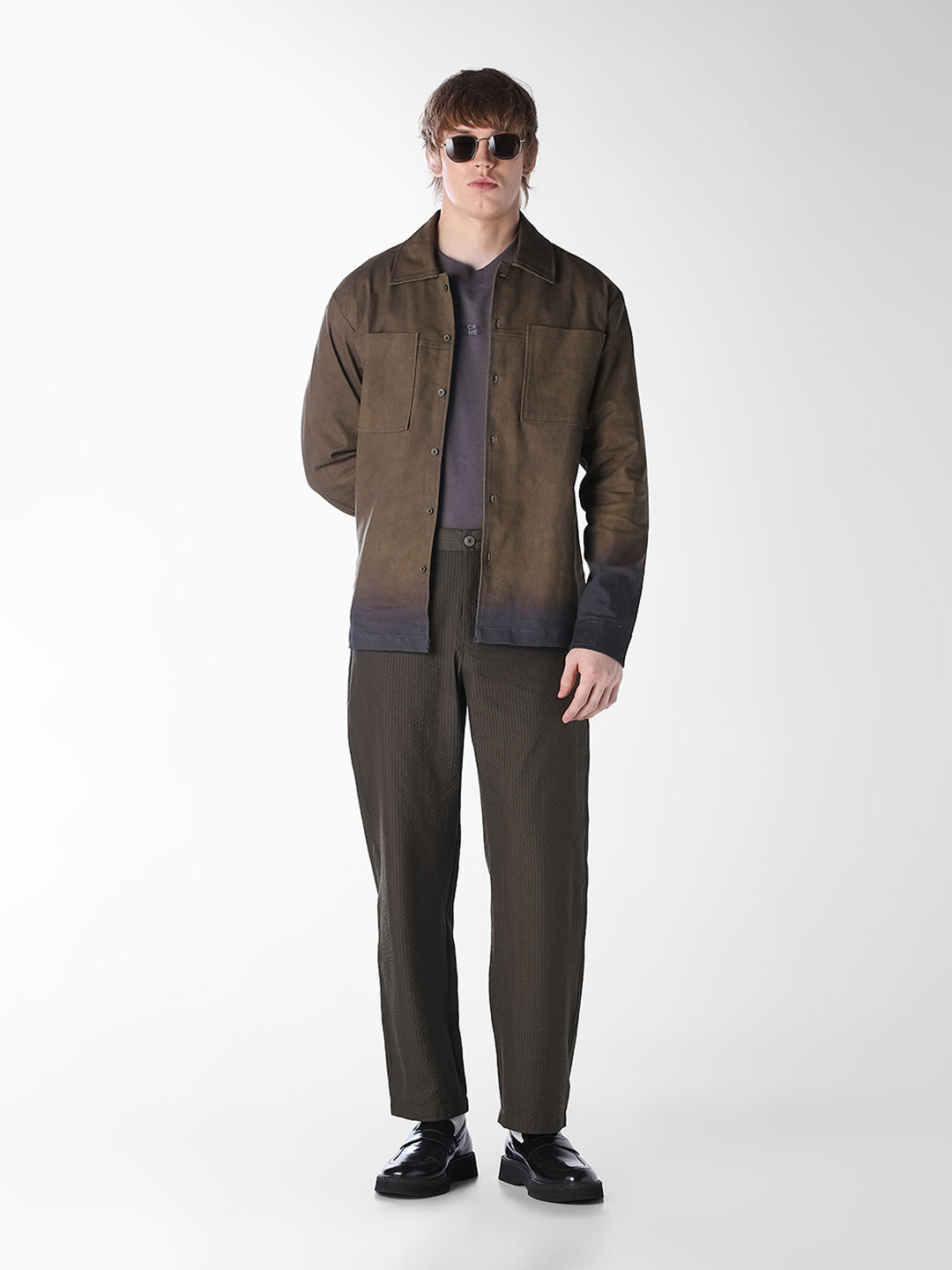 Utility Cotton Blend Overshirt