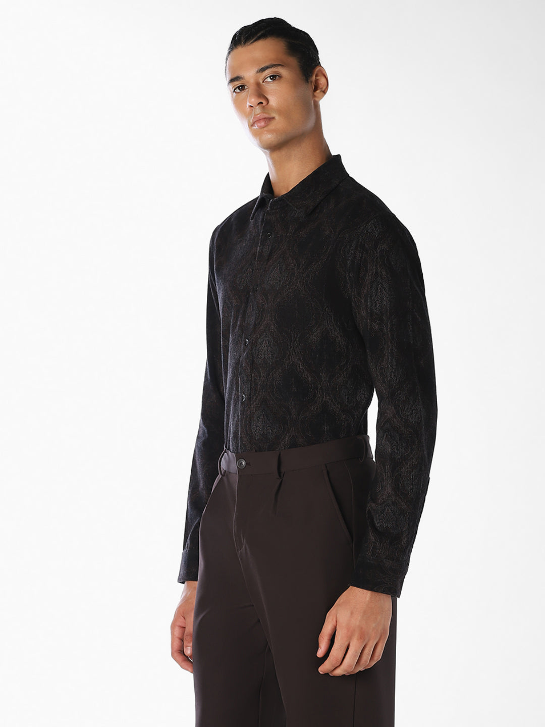 Printed Dobby Slim Fit Shirt