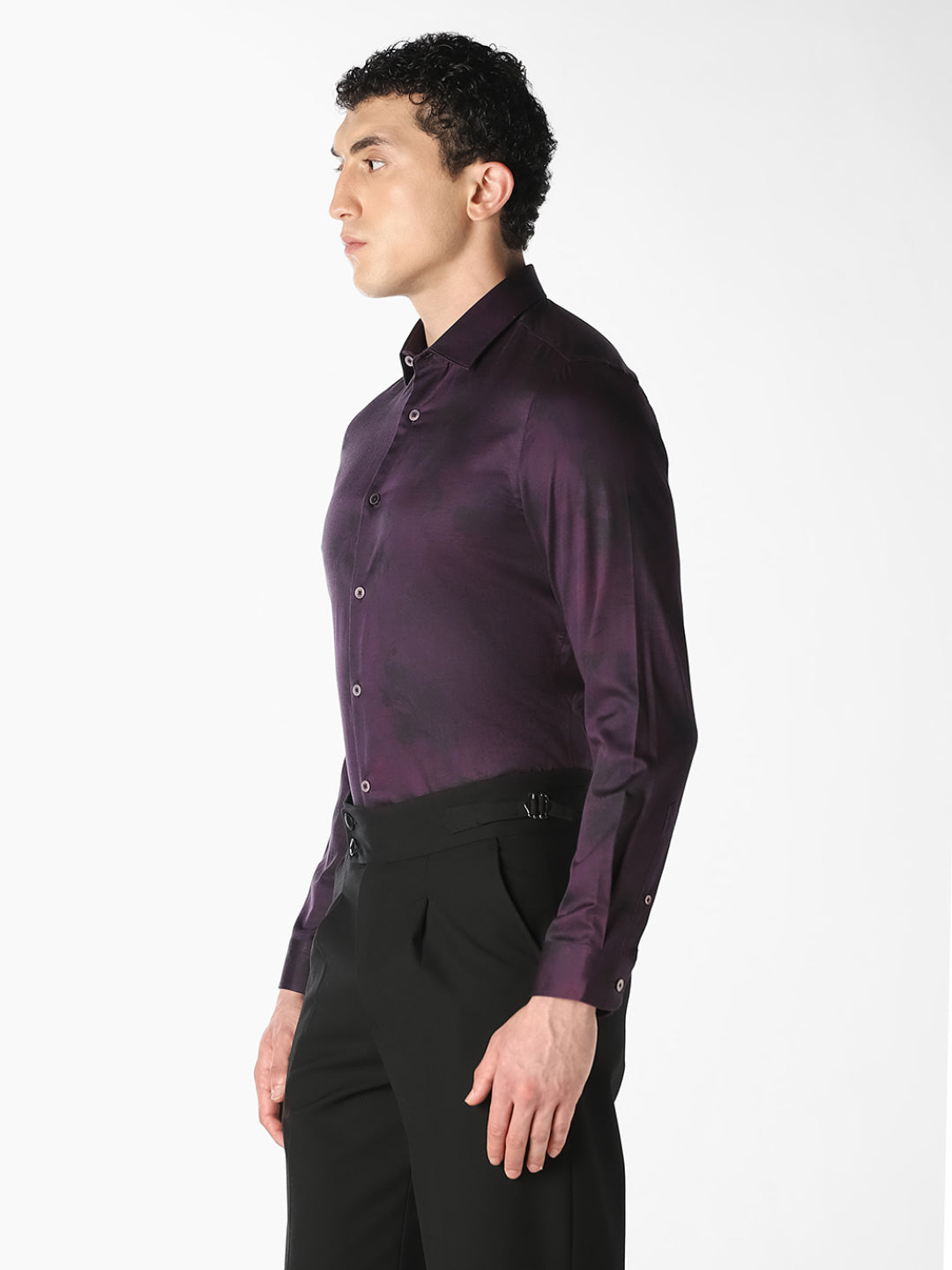 Floral Jacquard Slim Fit Shirt