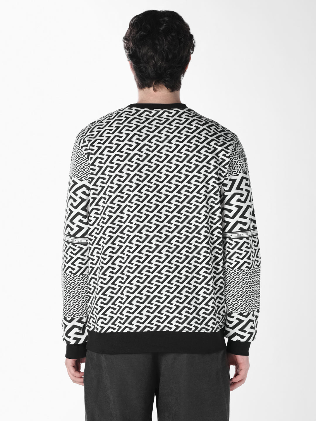 Monochrome Printed Sweatshirt