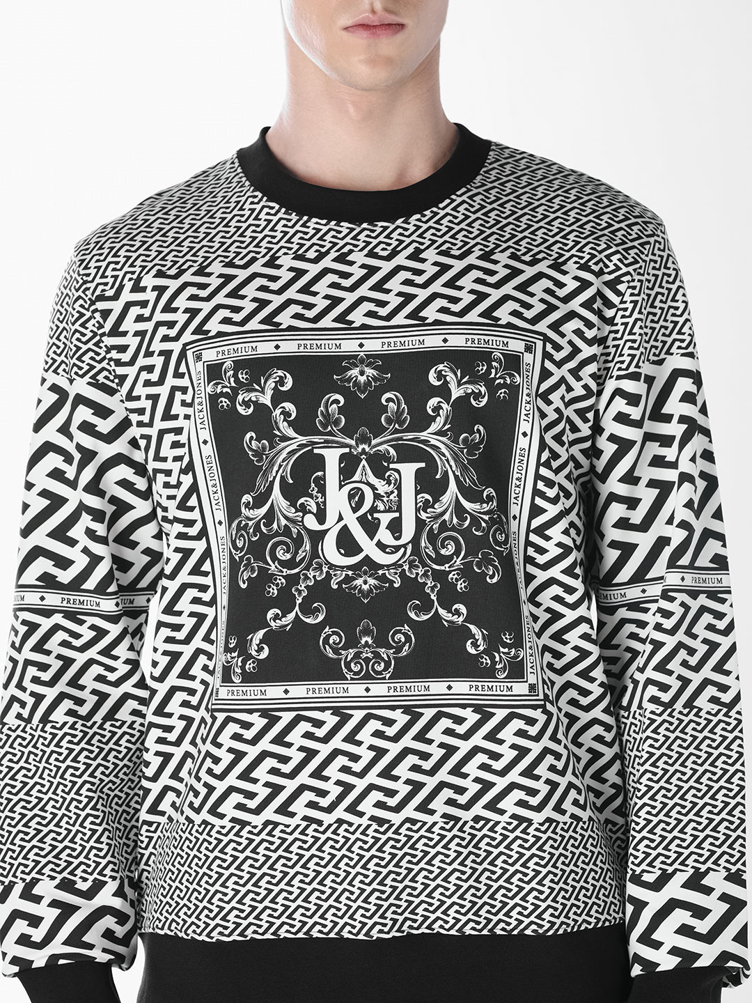 Monochrome Printed Sweatshirt