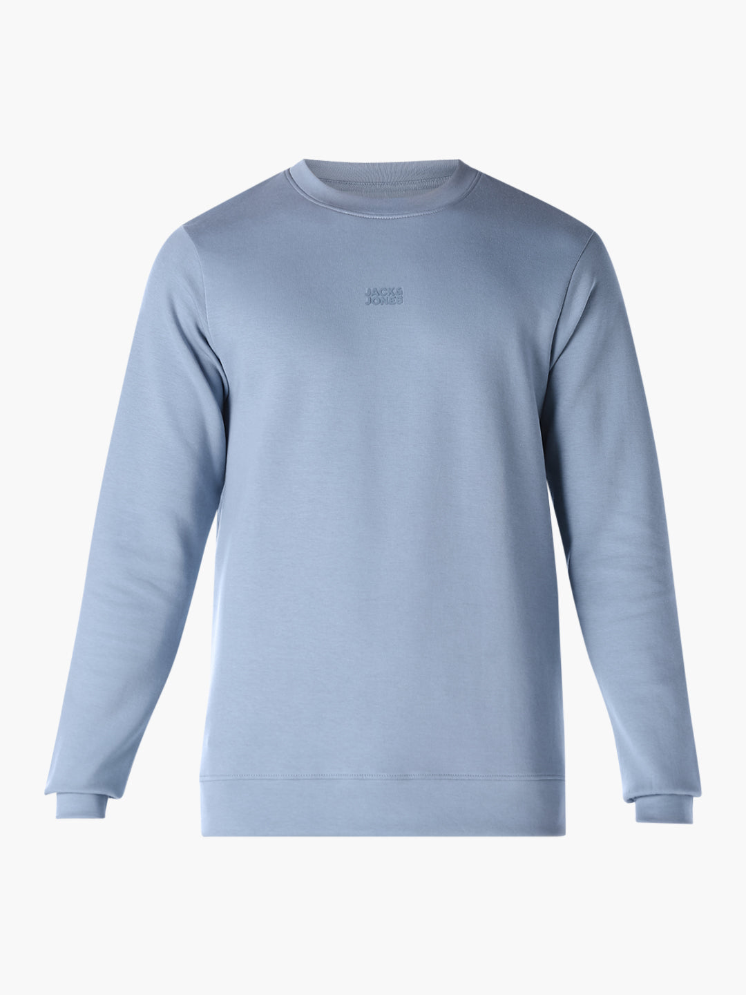 Navy Blue Solid Regular Fit Pullover