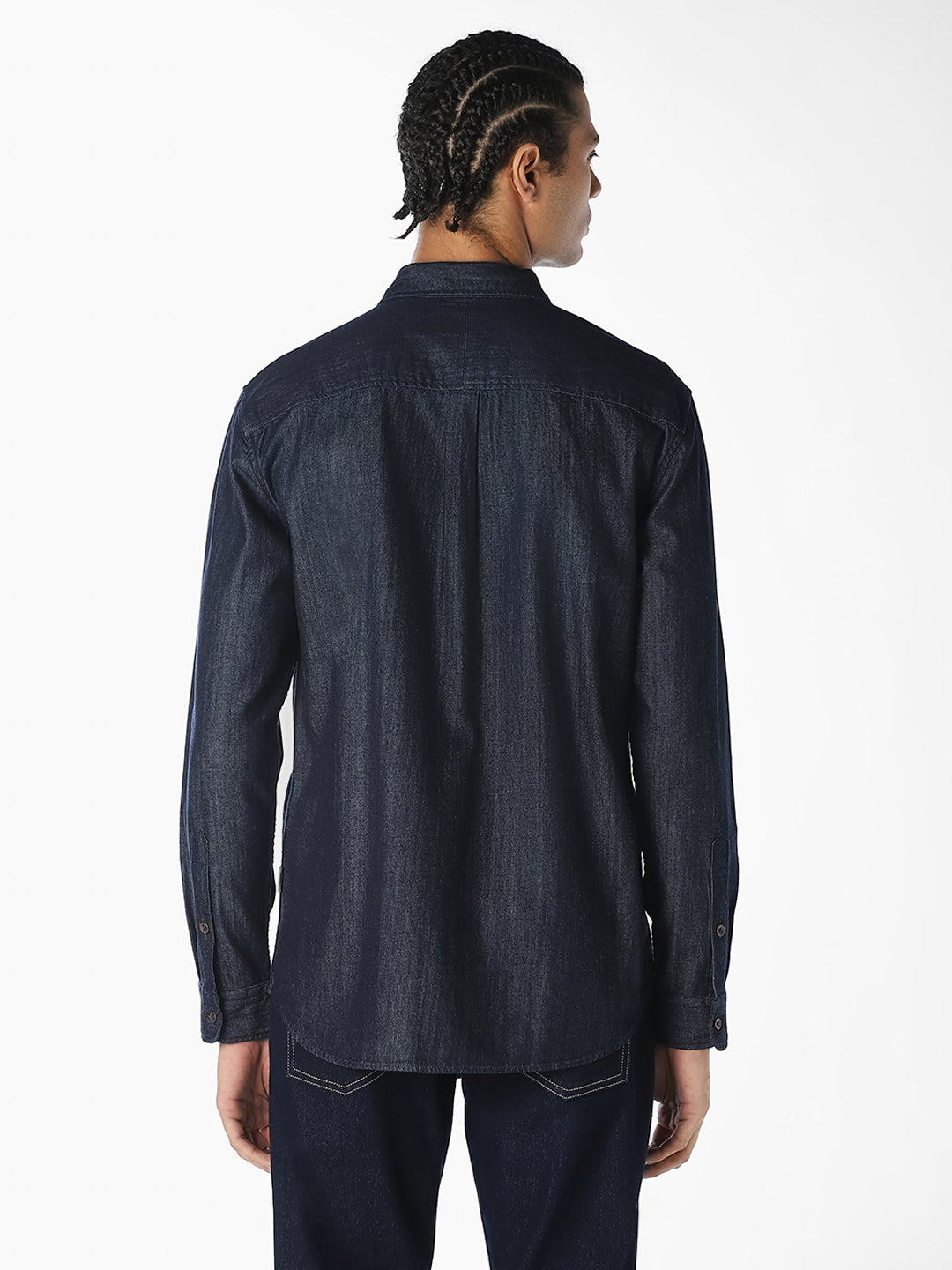 Dark Blue Denim Shirt