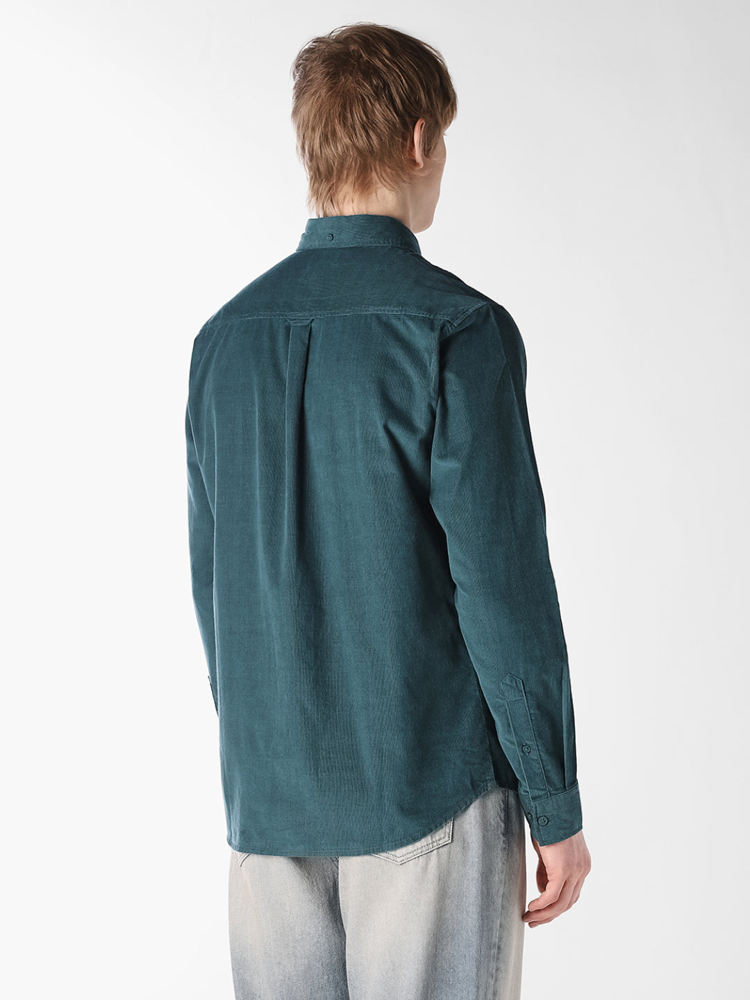 Teal Blue Cotton Shirt