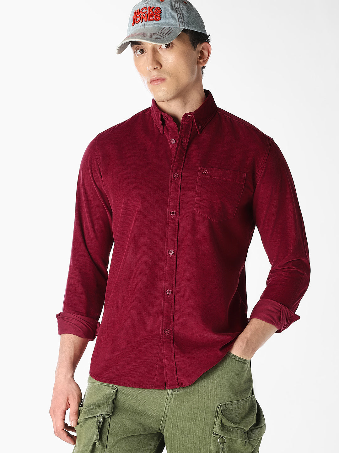 Red Regular Fit Shirt - S