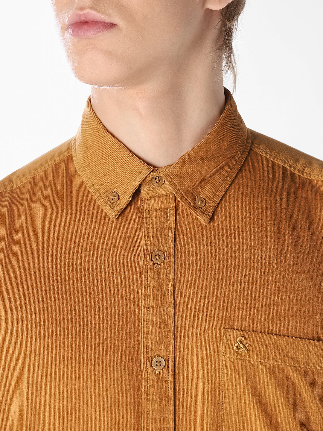 Brown Cotton Shirt