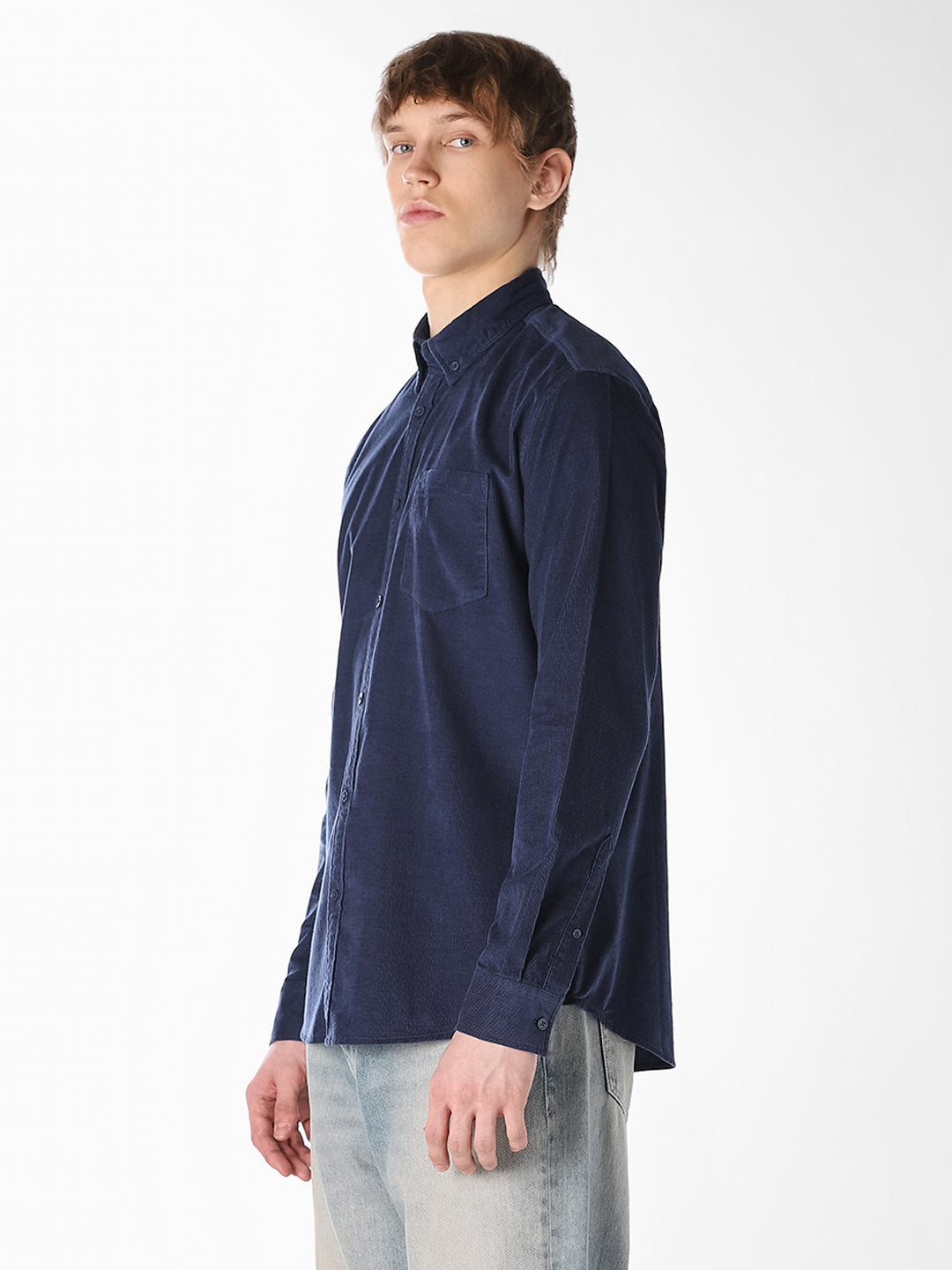 Dark Blue Cotton Shirt