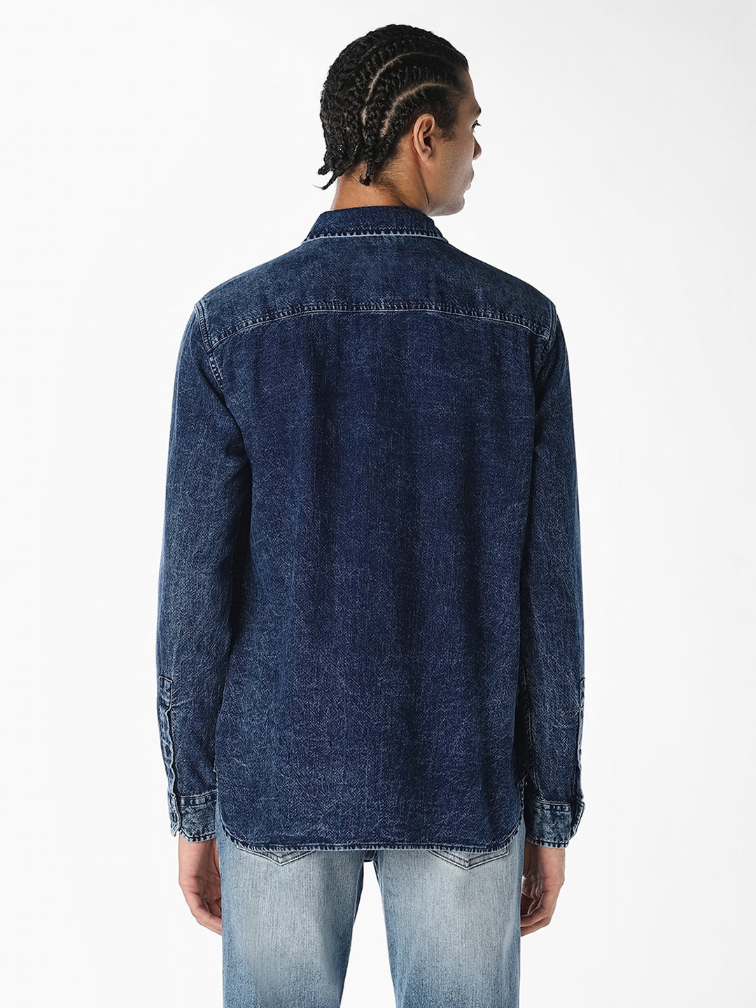 Blue Washed Denim Shirt