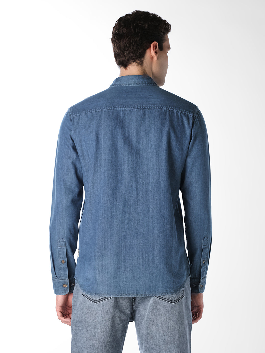 Blue Washed Denim Shirt