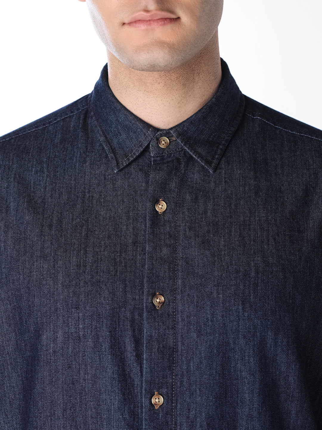 Dark Blue Denim Shirt