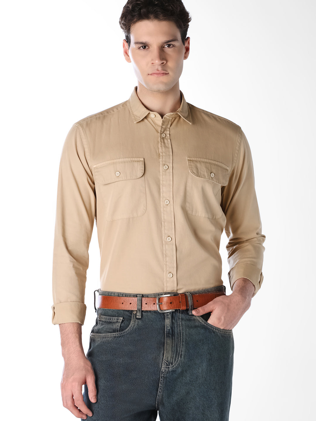 Patch Pocket Full Sleeves Shirt - S