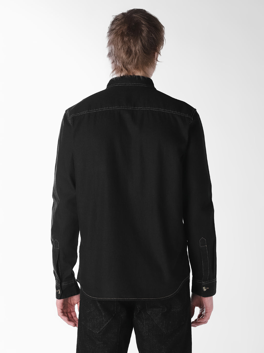 Contrast Stitch Cotton Shirt