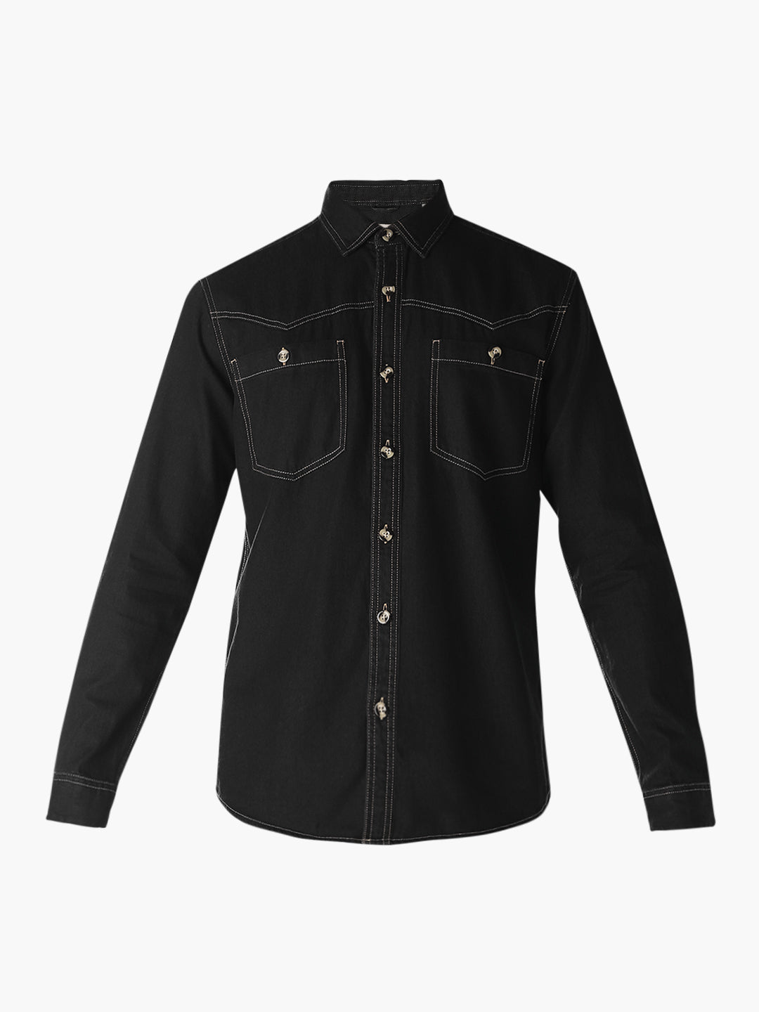 Contrast Stitch Cotton Shirt