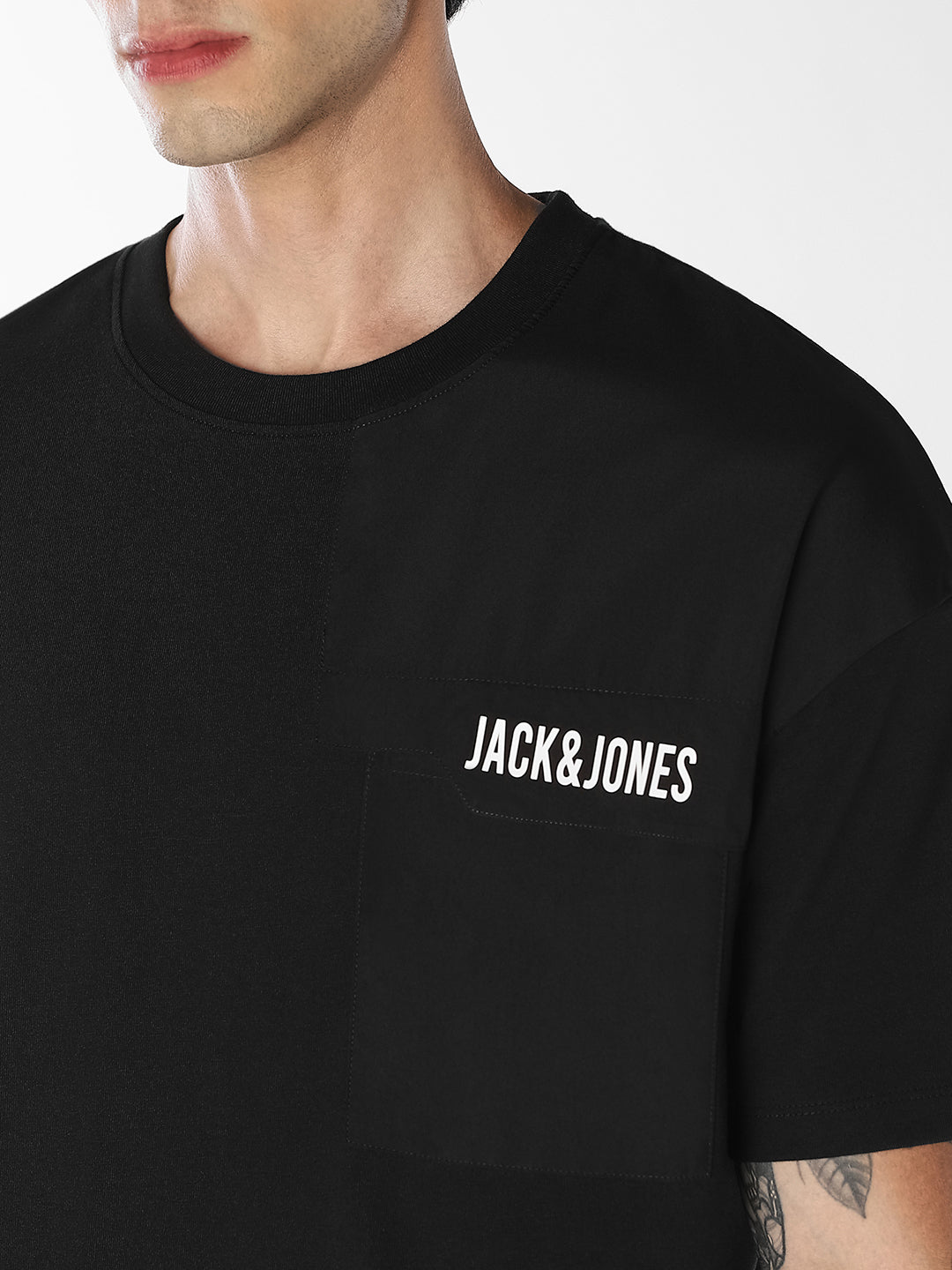 Black Printed Oversized T-shirt