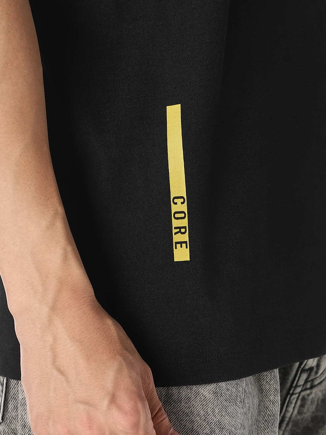 Black Printed Oversized T-shirt