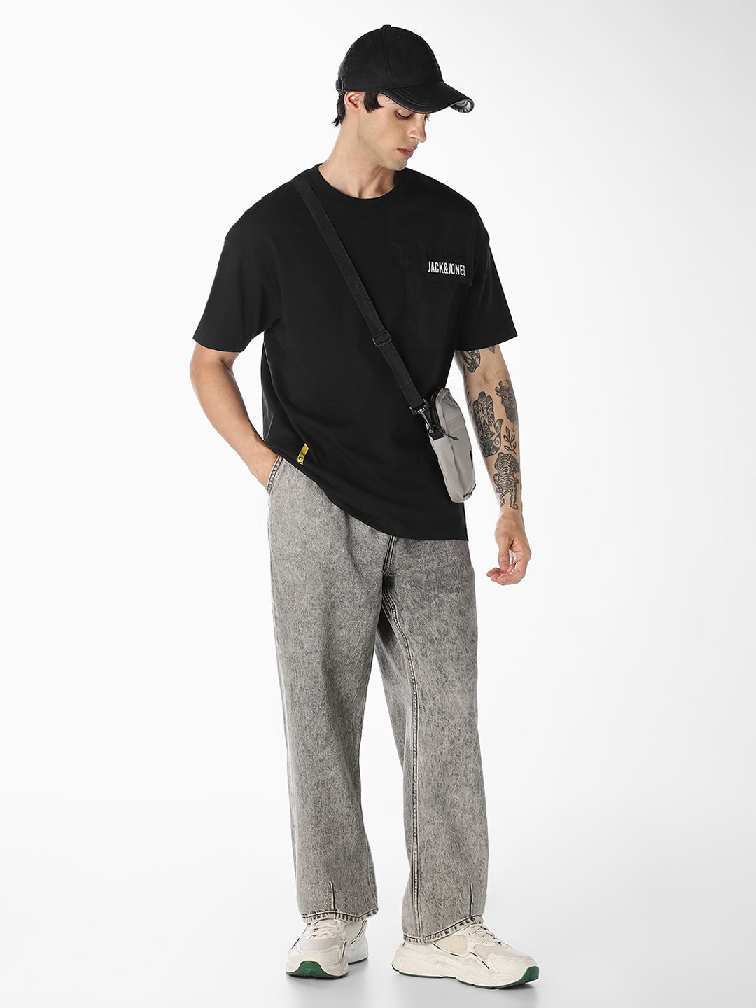 Black Printed Oversized T-shirt