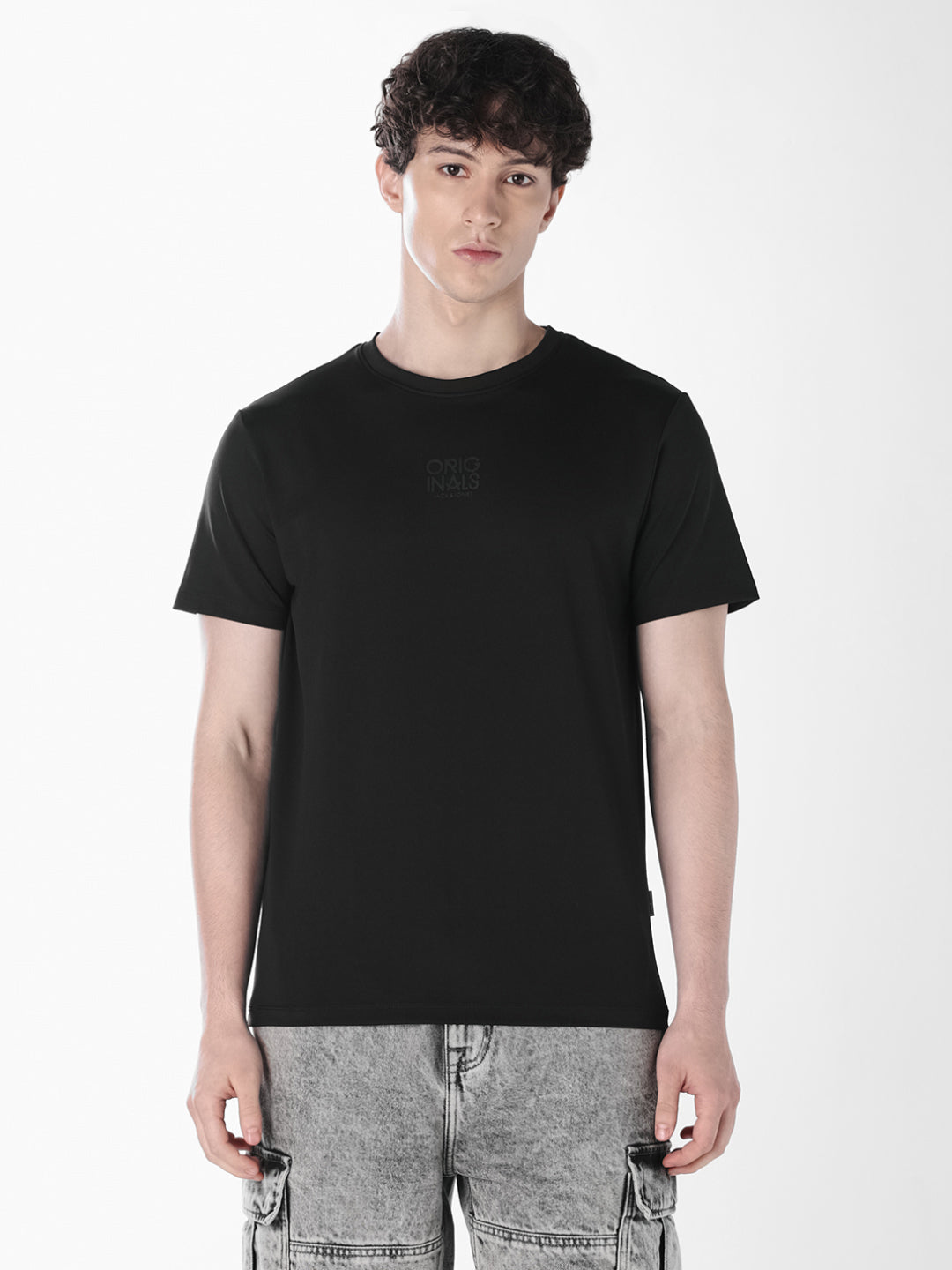 Black Tonal Logo Print T-shirt