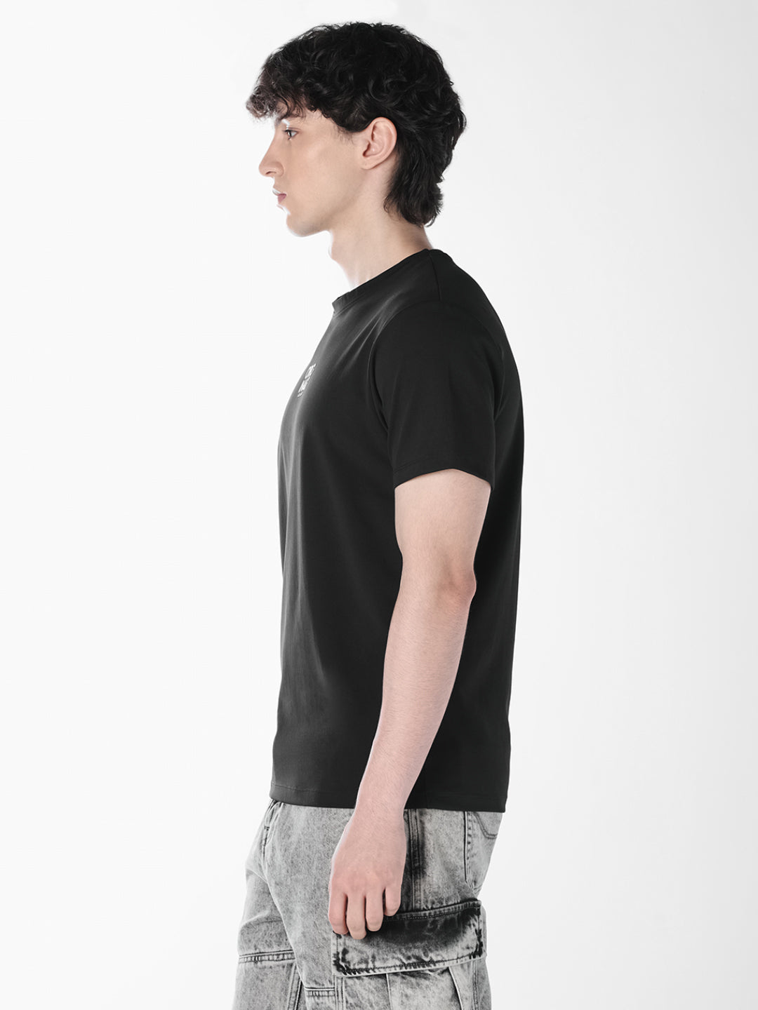 Black Tonal Logo Print T-shirt