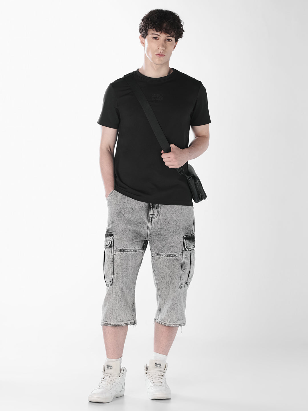 Black Tonal Logo Print T-shirt