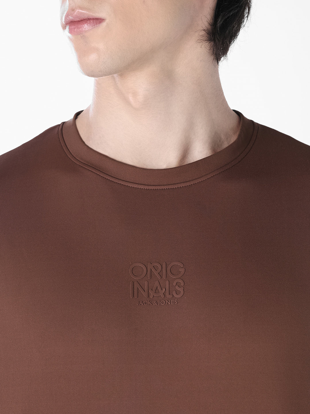 Brown Tonal Logo Print T-shirt
