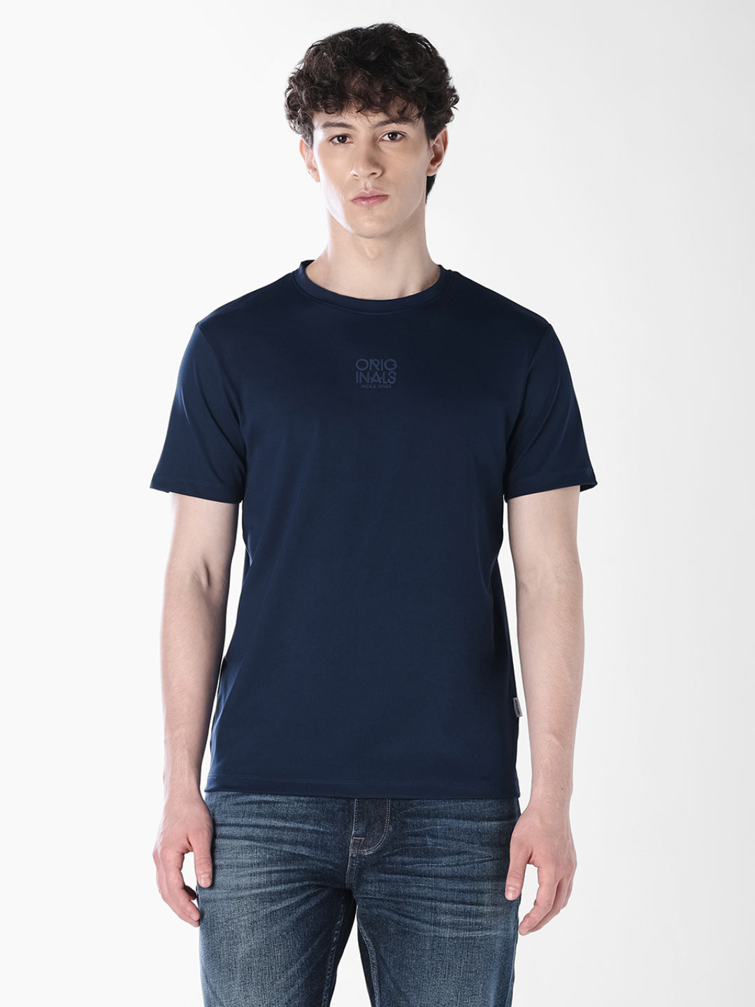 Blue Tonal Logo Print T-shirt