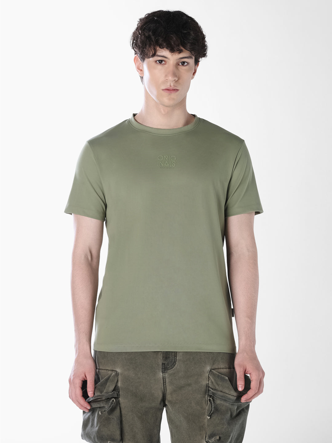Green Tonal Logo Print T-shirt