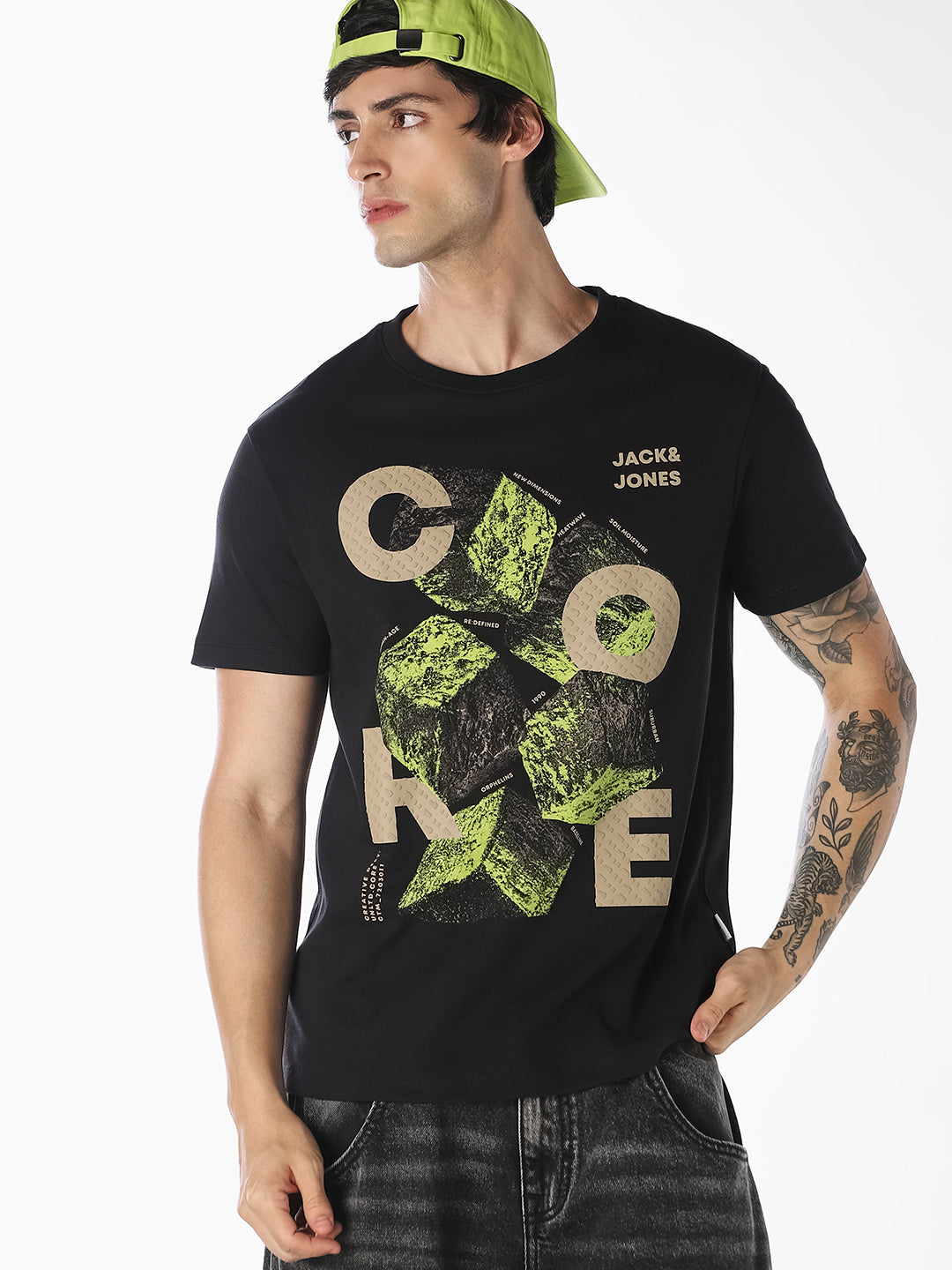 Black Graphic Print T-Shirt