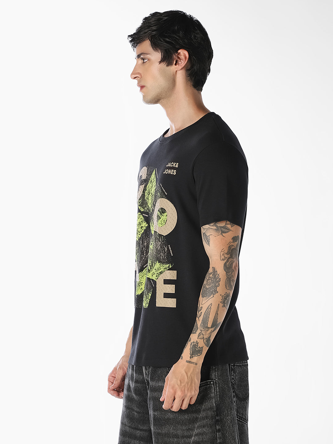 Black Graphic Print T-Shirt