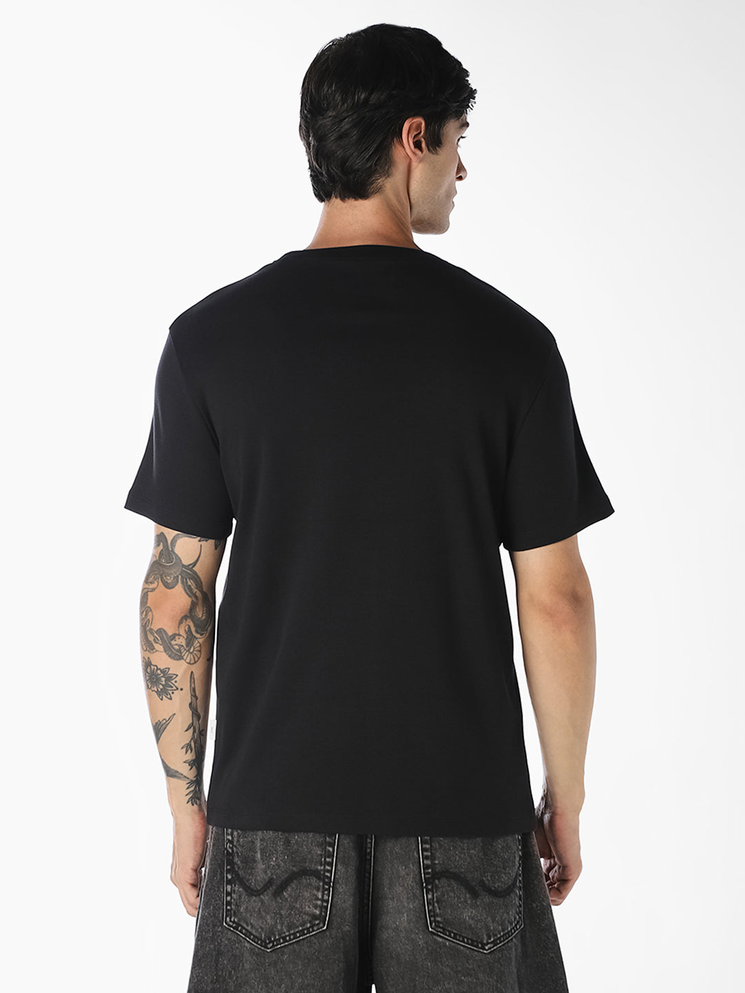 Black Graphic Print T-Shirt