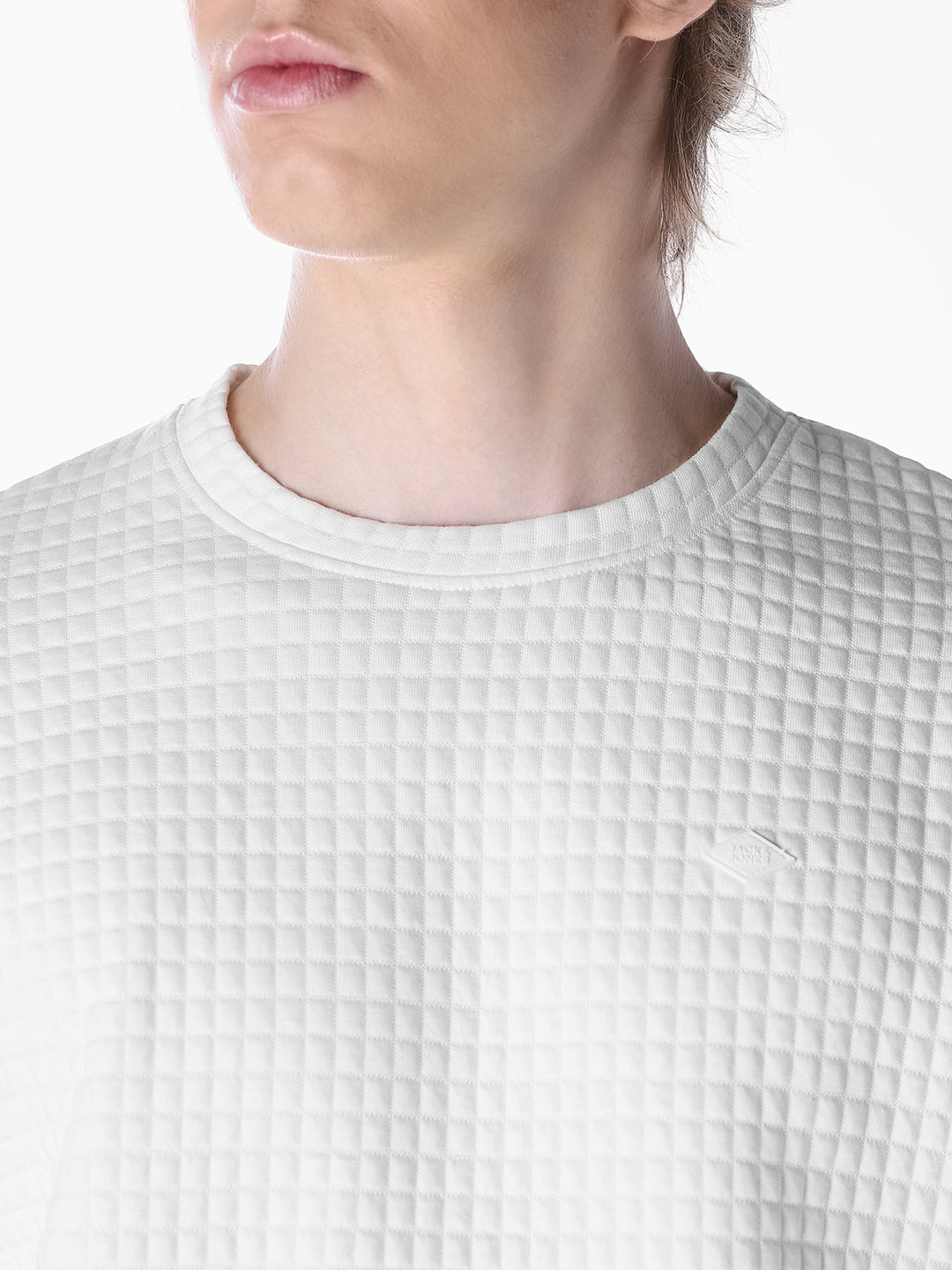 White Solid Oversized Fit T-shirt