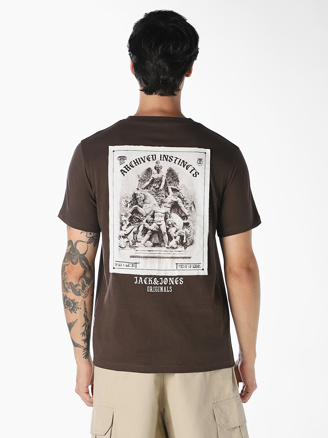 Brown Logo Print T-Shirt