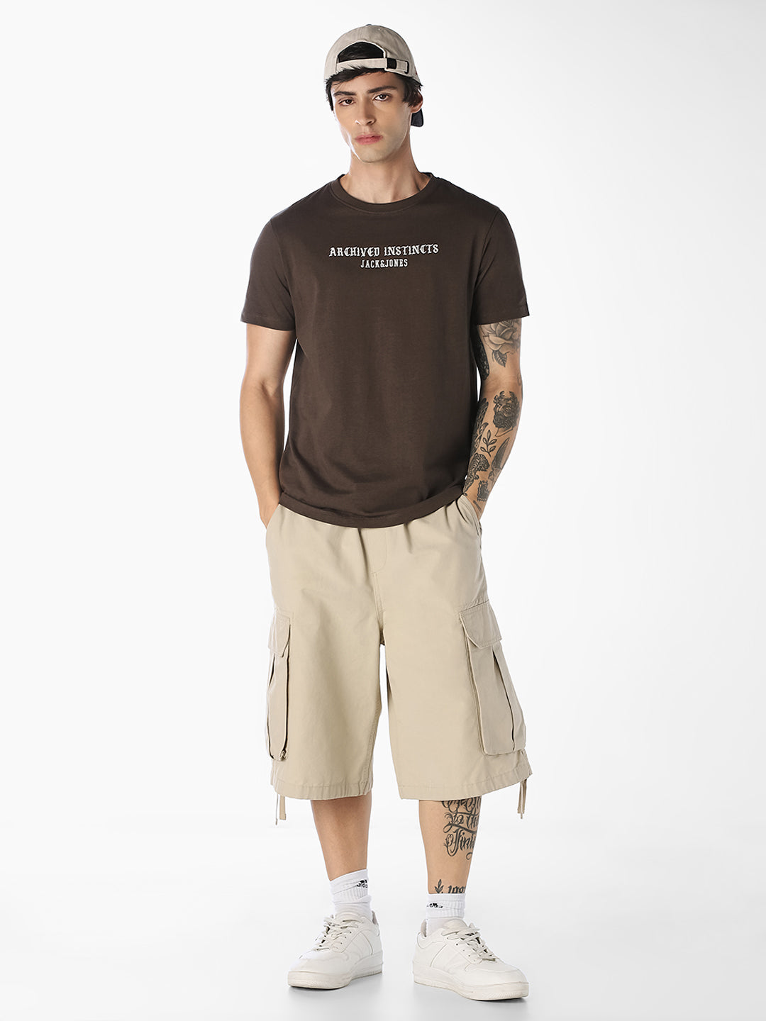 Brown Logo Print T-Shirt