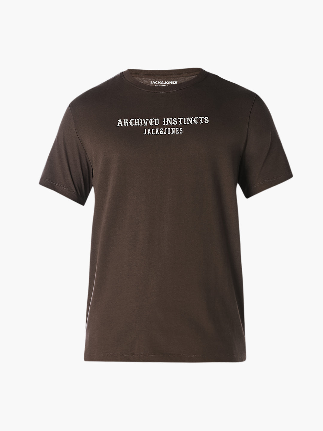 Brown Logo Print T-Shirt