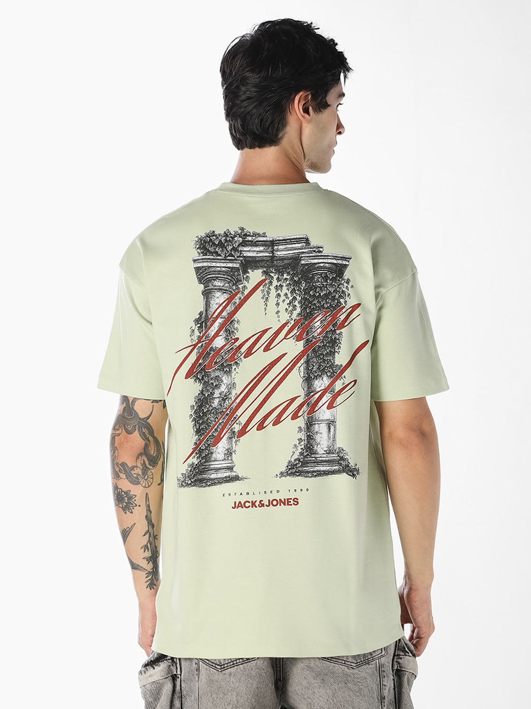 Sage Green Graphic Oversized T-Shirt