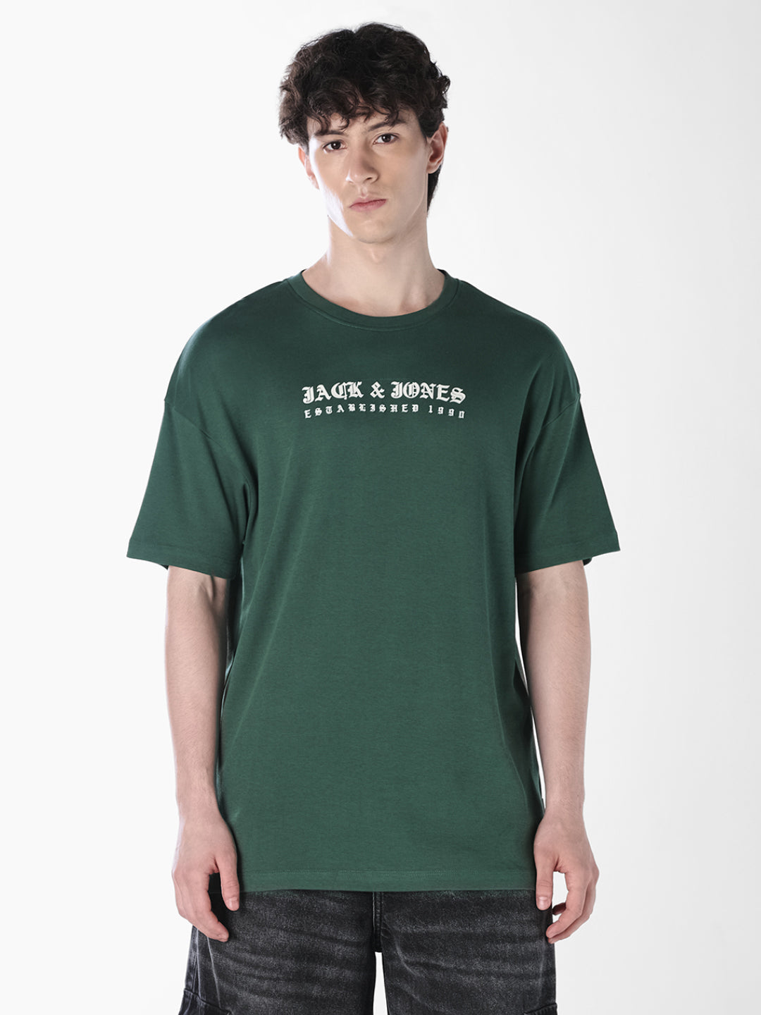 Green Back Printed Oversized T-shirt