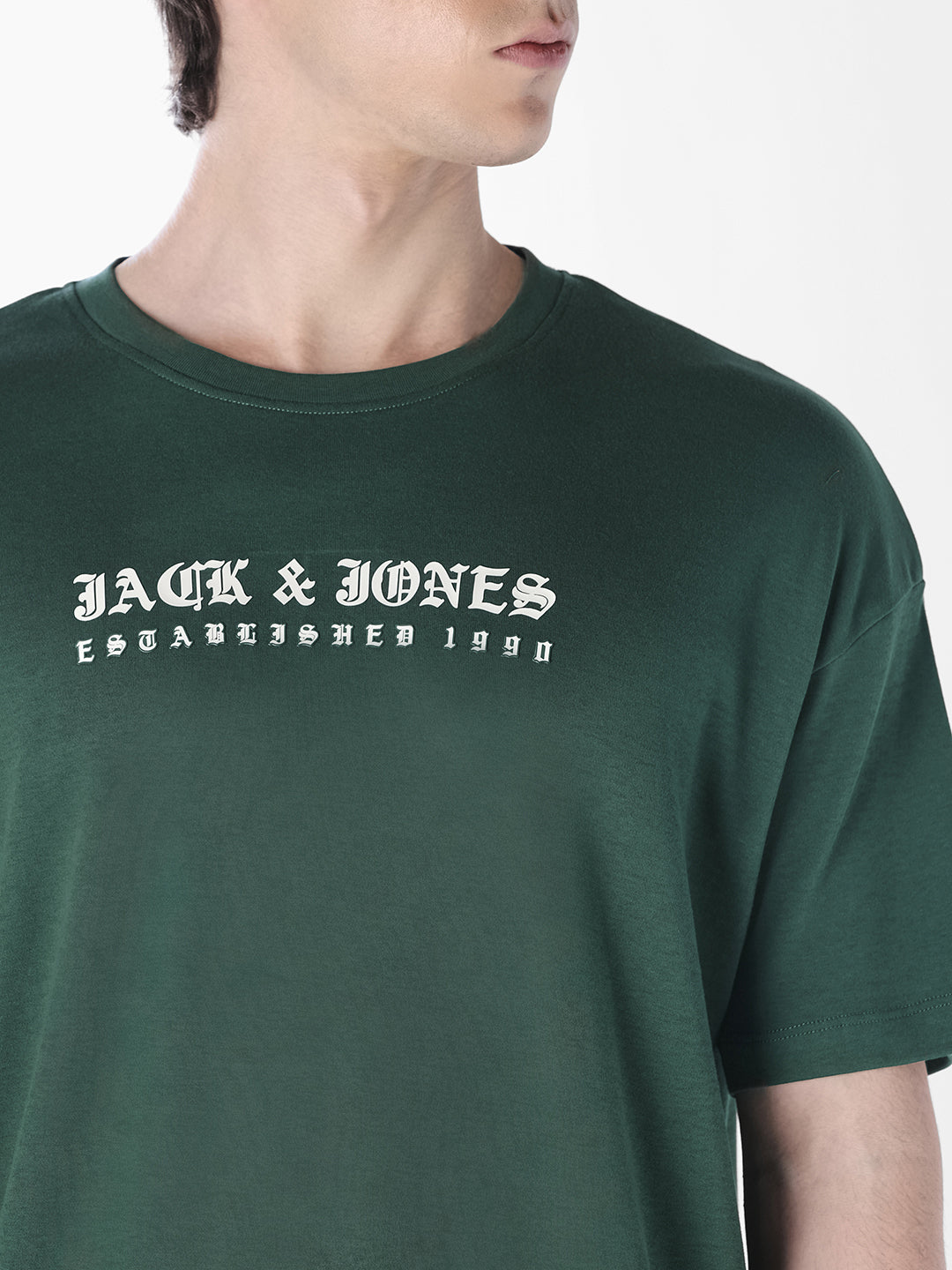 Green Back Printed Oversized T-shirt