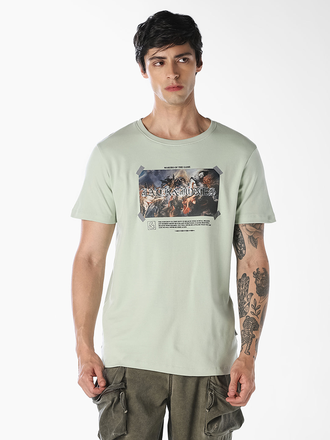 Mint Green Graphic Print T-Shirt