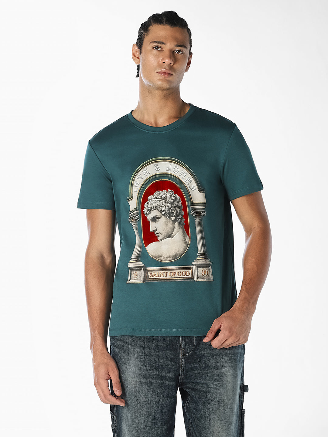 Turquoise Graphic Print T-Shirt
