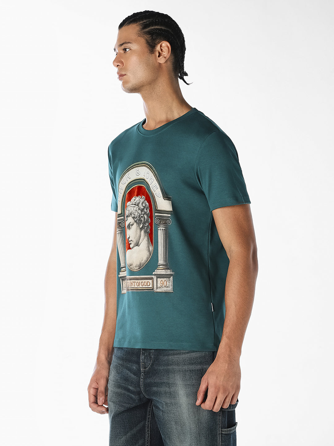 Turquoise Graphic Print T-Shirt