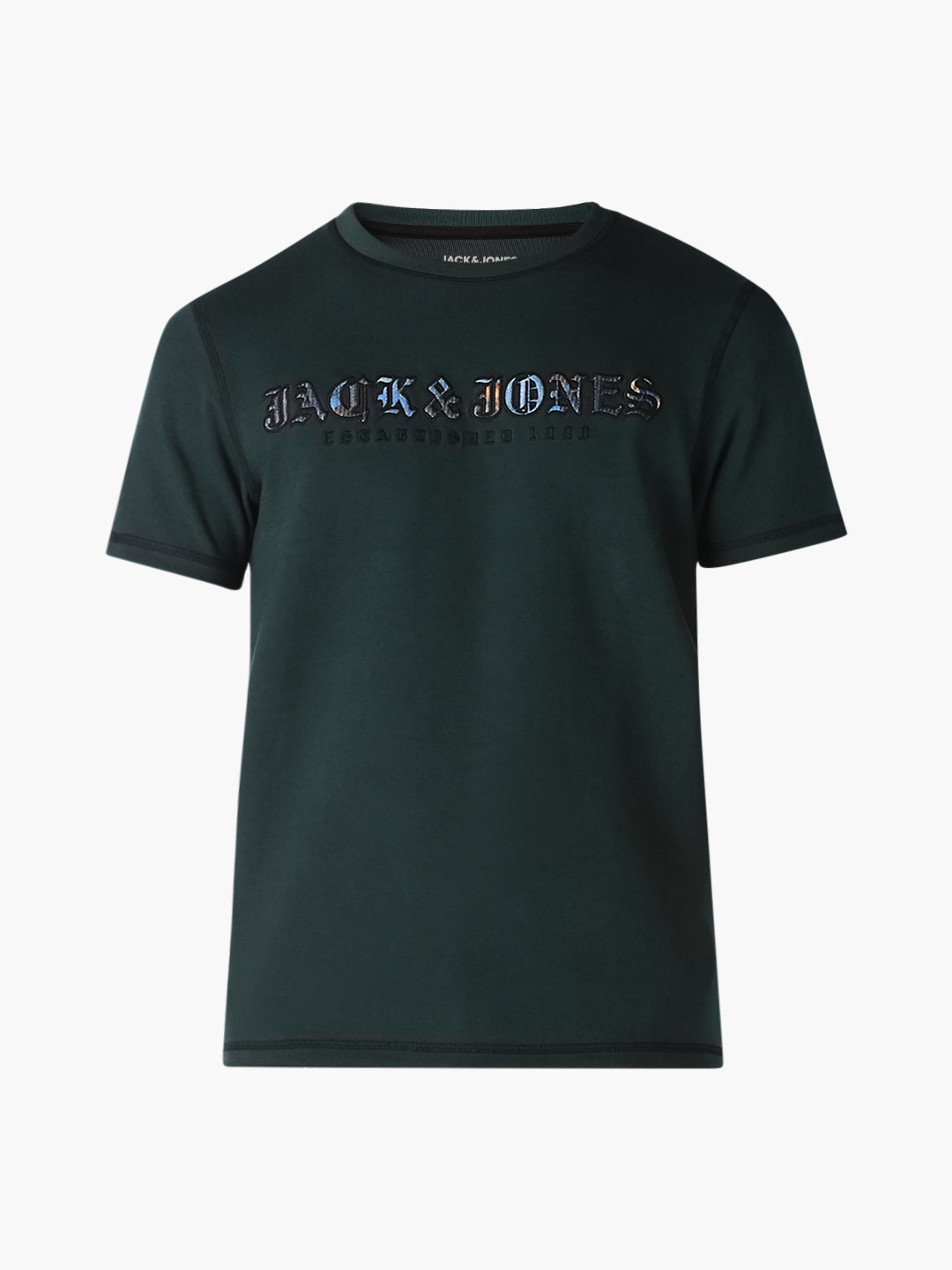 Green Printed Crew Neck T-shirt