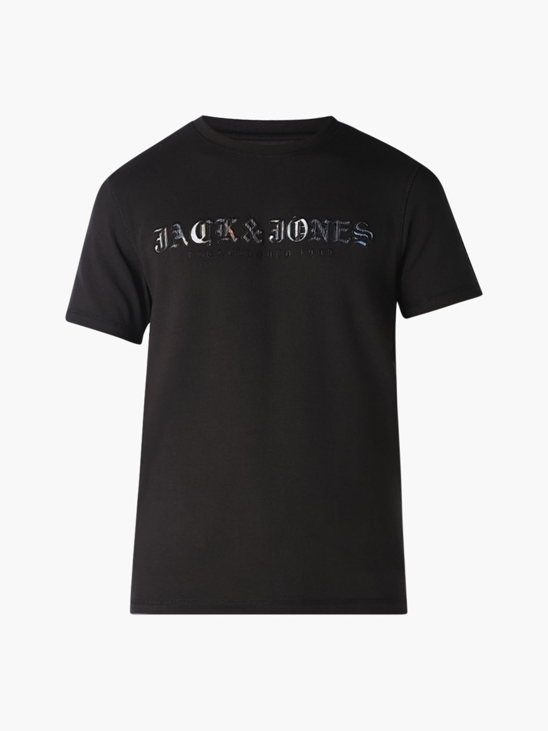 Black Printed Crew Neck T-shirt