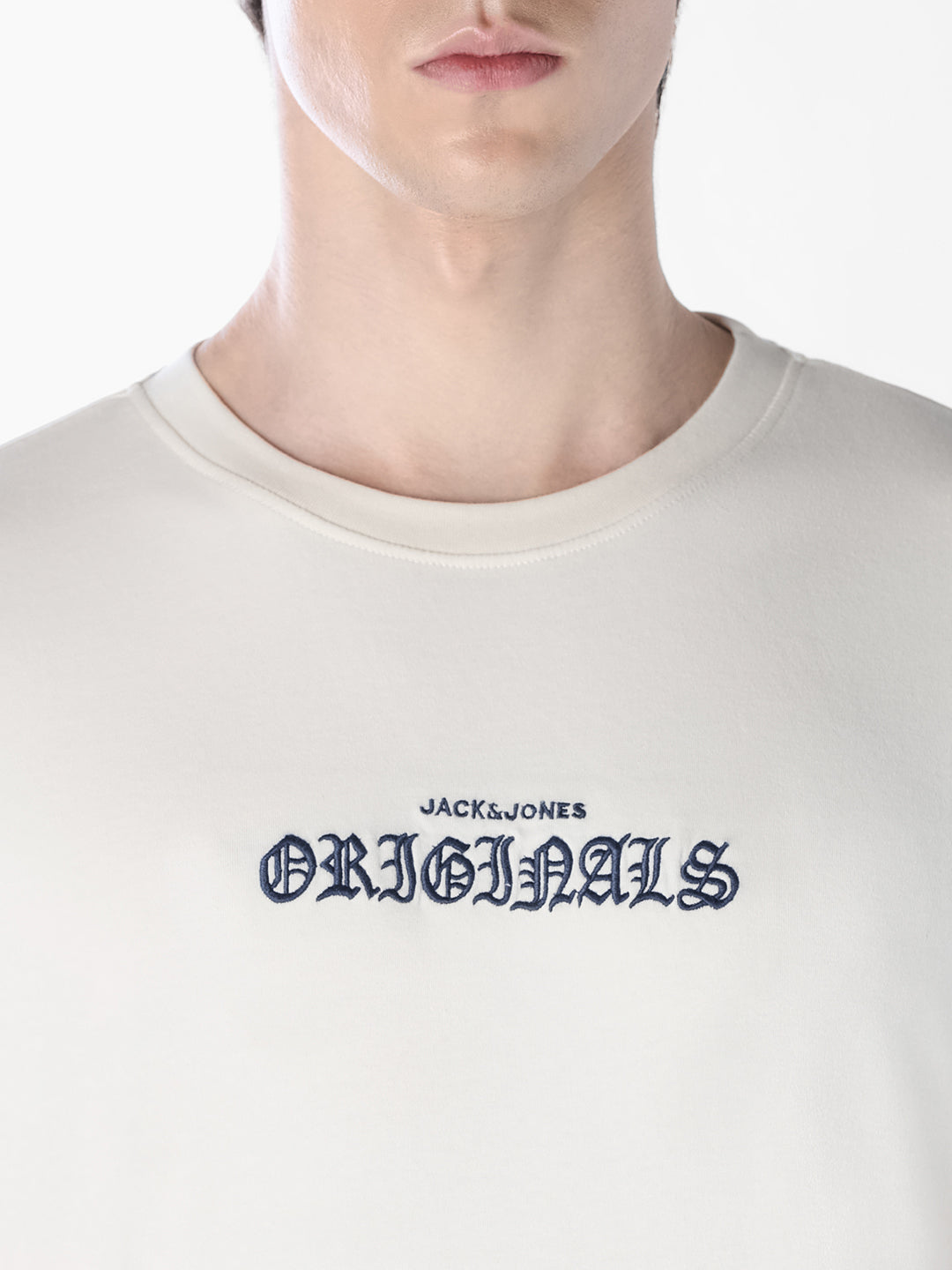 White Printed Cotton T-shirt
