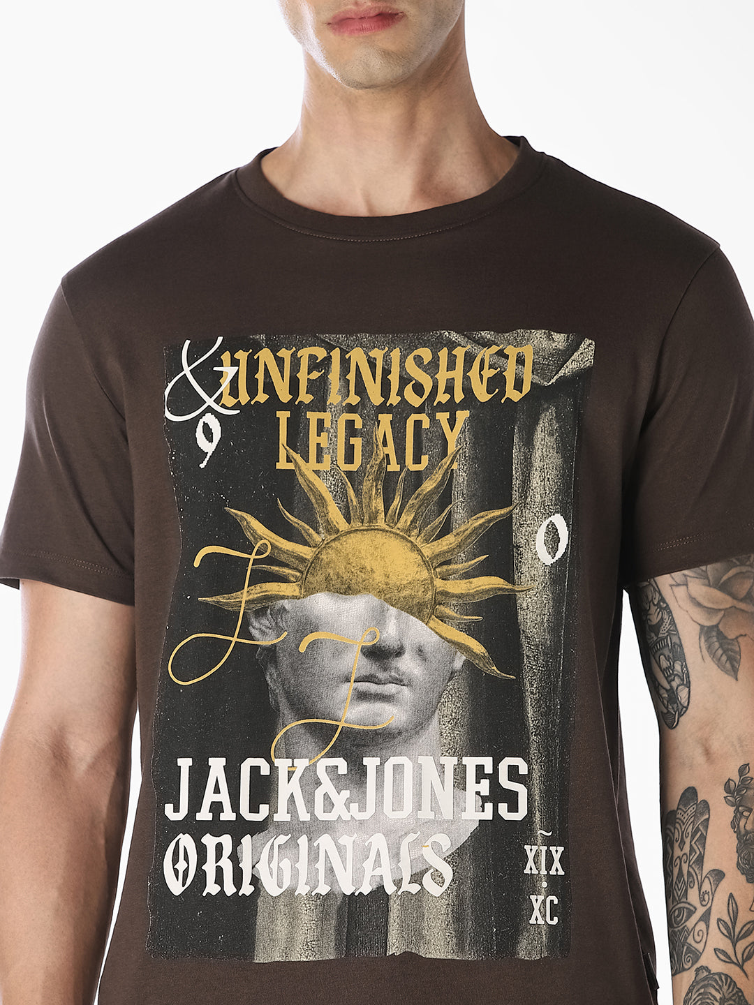 Brown Graphic Print T-Shirt