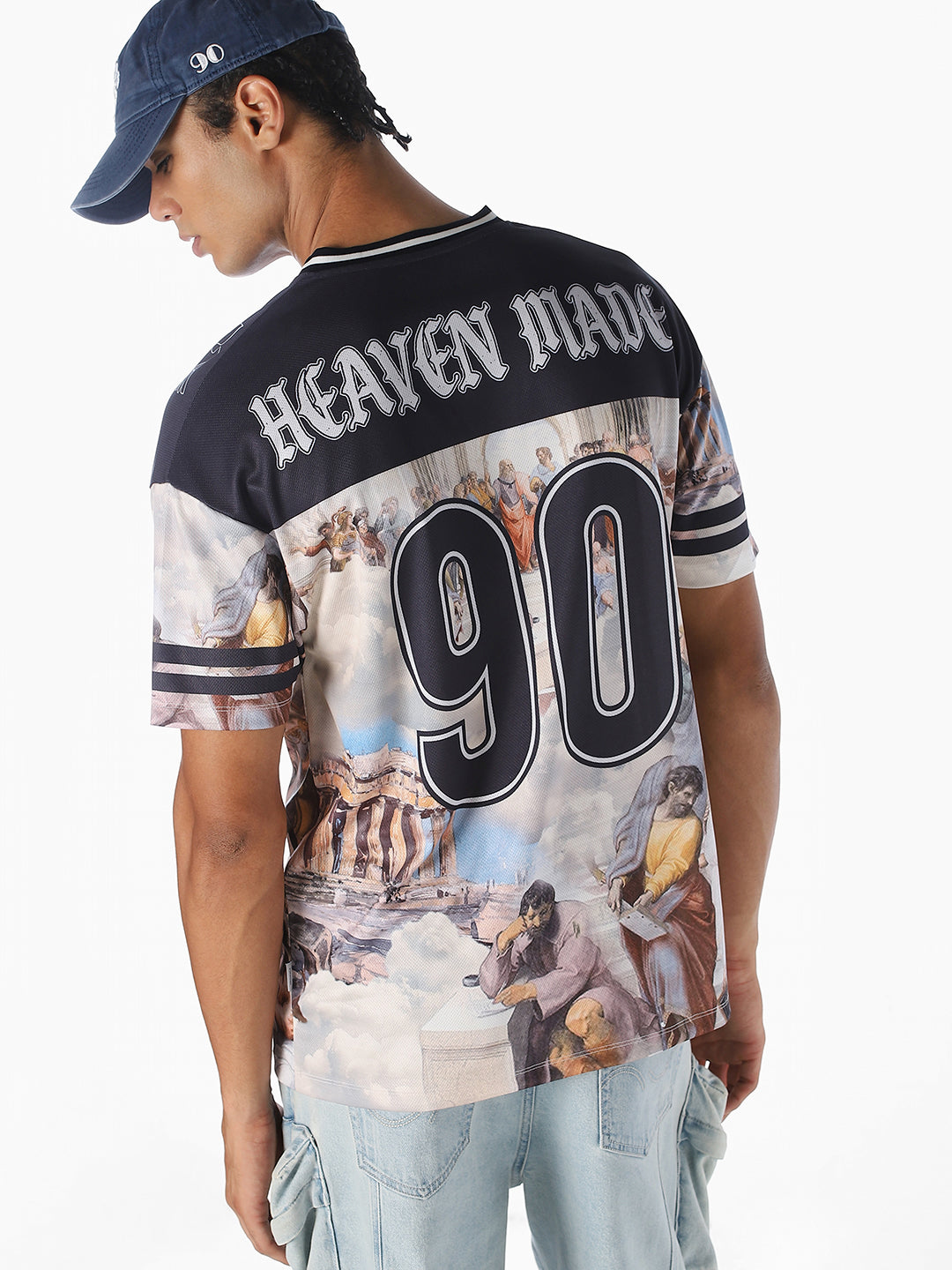Artwork Printed Oversized T-shirt - M