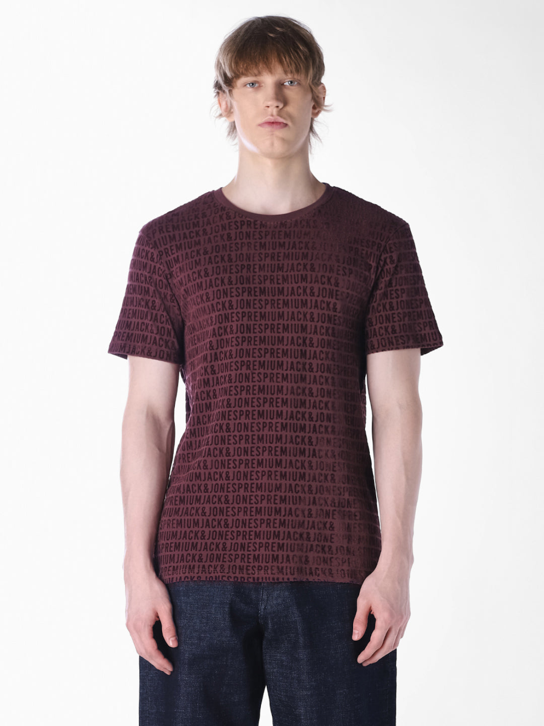 Purple Printed Regular Fit T-shirt
