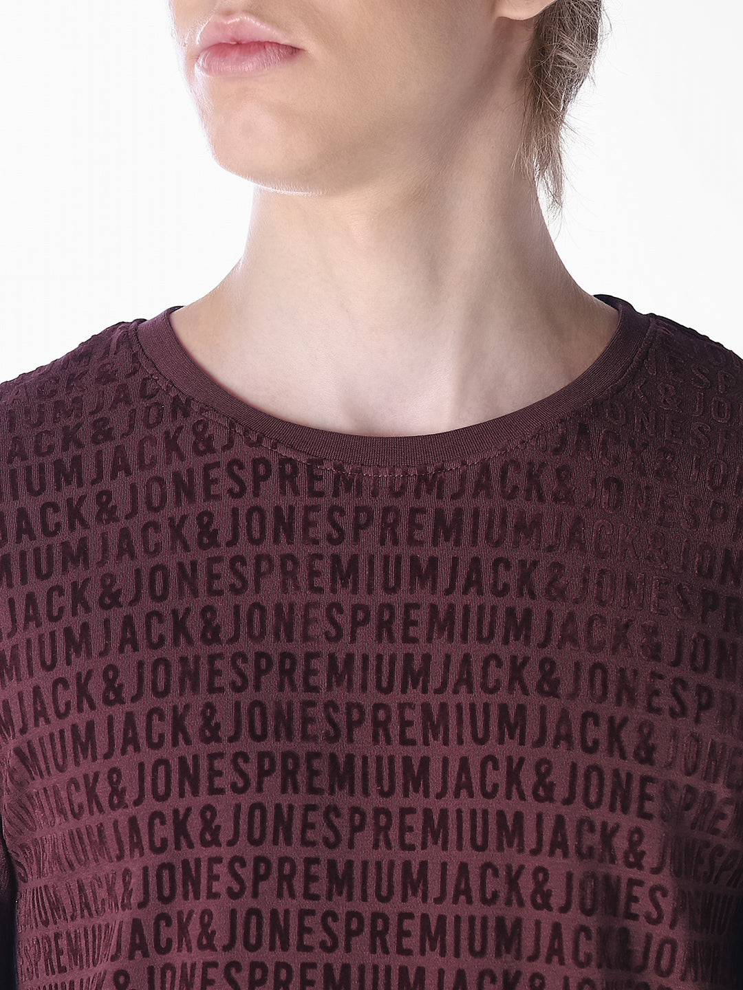 Purple Printed Regular Fit T-shirt
